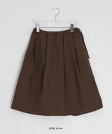 Hitch Flare Nylon Banding Midi Skirt