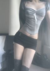 ハッケンリボンレーストップ (light gray)