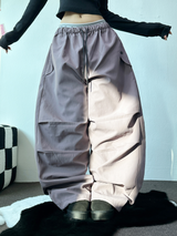 フリース❤サイドシャーリングストライプクロッピードロングスリーブTシャツ 🧸🤎🩶🩵3カラー