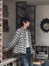 Yuki チェッククロップシャツ