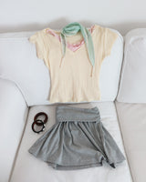 SOFT RIB V-NECK TEE