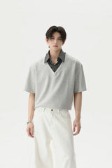 Layered Look Short Sleeve Tee