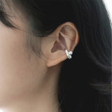 [MADE]  Silver ball earcuff