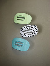 Jelly bean hair clip (Aqua)