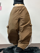 TRACK CARGO STRING PADDING PANTS ❤🖤🤎💚💙5COLOR