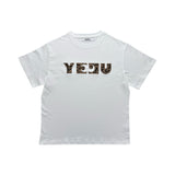 レオパードアップリケTシャツ (ホワイト)