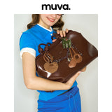 muva.ラージキャパシティ ノット アンダーアームバッグ オータム ウィンター ショルダートート