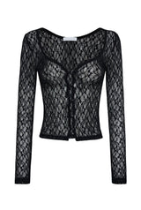 Romantic lace cardigan - black    