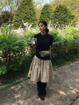 ゴーデヘンリーネックフーデッドショートスリーブTシャツ(5c)