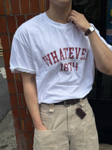Whatever レタリングショートスリーブTシャツ