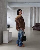[UNISEX] ビンテージウォッシュドローワイドジーンズ
