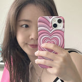 3D ハートビームiphoneハードケース