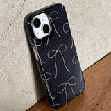 RIBBON ILLUST HARD CASE_BLACK