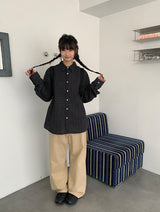 ガエンベーシックコットンストレートパンツ