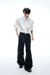 Structured Tie Detail Shirt