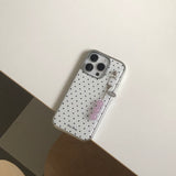 ドットシルバーバンパーケース [ホワイト]