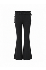 LOW-WAIST RUCHED FLARE PANTS