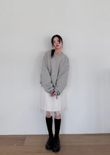 リボンチュールミニスカート
