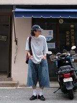 RUU サンド ウォッシング デニム バミューダ パンツ