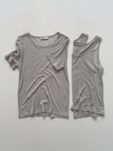 [Sleeveless SET] Tencel Layered Short Sleeve T-shirt