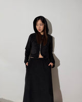Pocket Fleece Hoodie Jacket [Black]