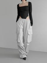 Ella Mix Square Neck Bodysuit Tee