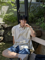 ジェイストライプ半袖Tシャツ