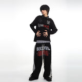 SEXXDEVIL デュアルウエストストライプスウェットパンツ