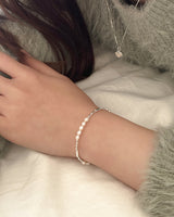 Sparkle pearl bracelet (silver)