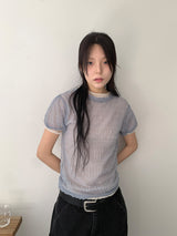SHEER PUFF BLOUSE (4C)