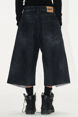 ブラック&グレースポットデニムパンツ