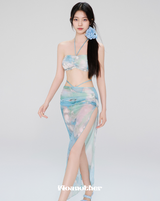 Watercolor 4Piece Bikini Set