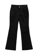 Corduroy semi-bootcut pants