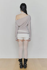 JENNIE BUTTONED TOP (SS ver.) grey beige