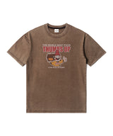 OC サムズアップ AQ ウォッシュドTシャツ (ブラウン)