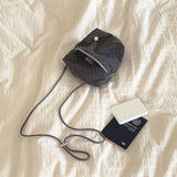 mini pocket bag - grey dot
