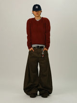 HS Pintuck Balloon Curved-Fit Pants