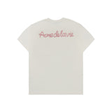 24FW チェーン刺繡スクリプトプリンティングショートスリーブTシャツ クリーム