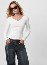 [B-BASIC] Tension Standard V-Neck Long Sleeve T-Shirt (3 SIZE)