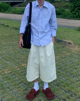 リベットクロップストライプシャツ