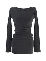 nine eyelet slim one-piece (2color)