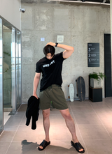 オーブリー アンスタイント レタリング マッスルフィット ショートスリーブ