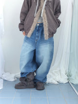 Milkfur high neck suede jumper