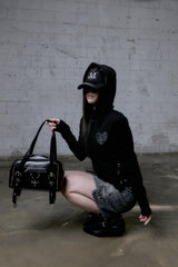 KONIC METAL LOGO STUD SHOULDER BAG UNISEX