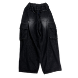aqua wash big balloon denim