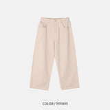 モダンコットンワイドパンツ (S, M, L / 4 Colors)