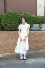 wing frill blouse(WHITE)