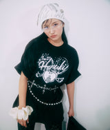 Collaboration over size T-shirt - BLACK | HARUKI HAMANO × VENHIT 