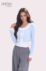 Dodo baby color cardigan layered top