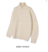  Logane Drake Cash-Like Half Zip-Up Knit